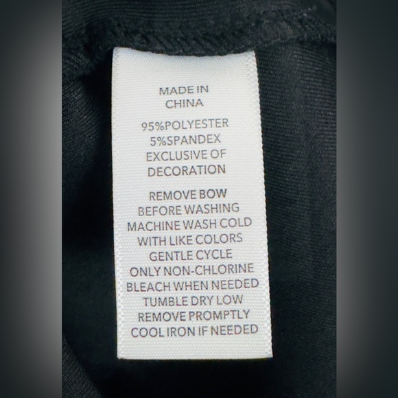 Black Mini Dress with Changeable Black/Silver Sequin Bow on Chest Junior XS & S - Picture 13 of 13